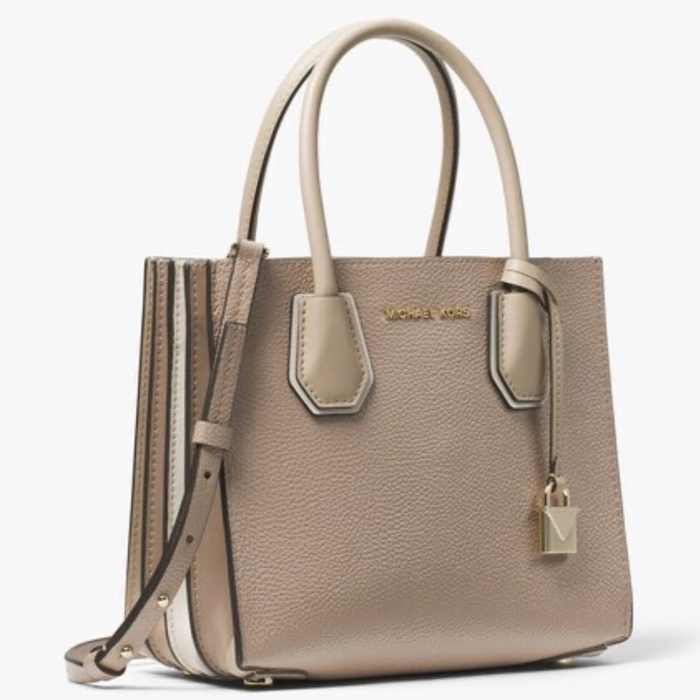 MICHAEL Michael Kors Mercer Medium Pebbled Leather Accordion Crossbody Bag